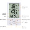 Neoteck 3 in 1 Thermometer Hygrometer with Clock Large LCD