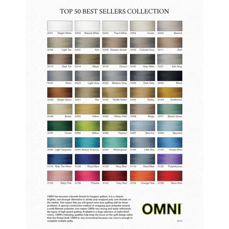 Superior Threads® - Omni #3004 Cream 6,000 Yds. Poly-Wrapped Poly