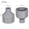 TOP-VIGOR 2Pcs PVC DWV Reducing Coupling, 20mm x 50mm Socket