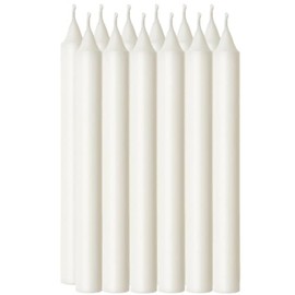 LIFEMINT - Set De 12 Velas Blancas Largas Tipo Lápiz 19cm | Velas Decorativas Delgadas y Elegantes para Portavelas, Candelabros | Ideal para Bodas, Centro de Mesa, Oraciones, Meditación y Eventos.