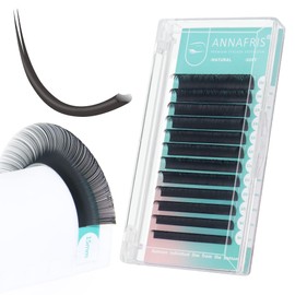 Eyelash Extensions, Ellipse Flat Eyelashes, Matte Black, Single Eyelashes for 1:1 Silk, Individual Split Tips, Flat Eyelash Extensions (1 Piece, 0.20 C 8-15 mm Mix)
