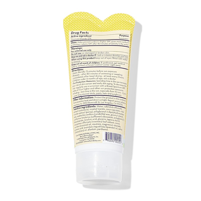 California Baby Calendula SPF 30+ Sunscreen | Mineral Based |