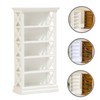 KOMBIUDA Miniature Wooden Bookshelf Mini Bookcase for Mini House Miniature