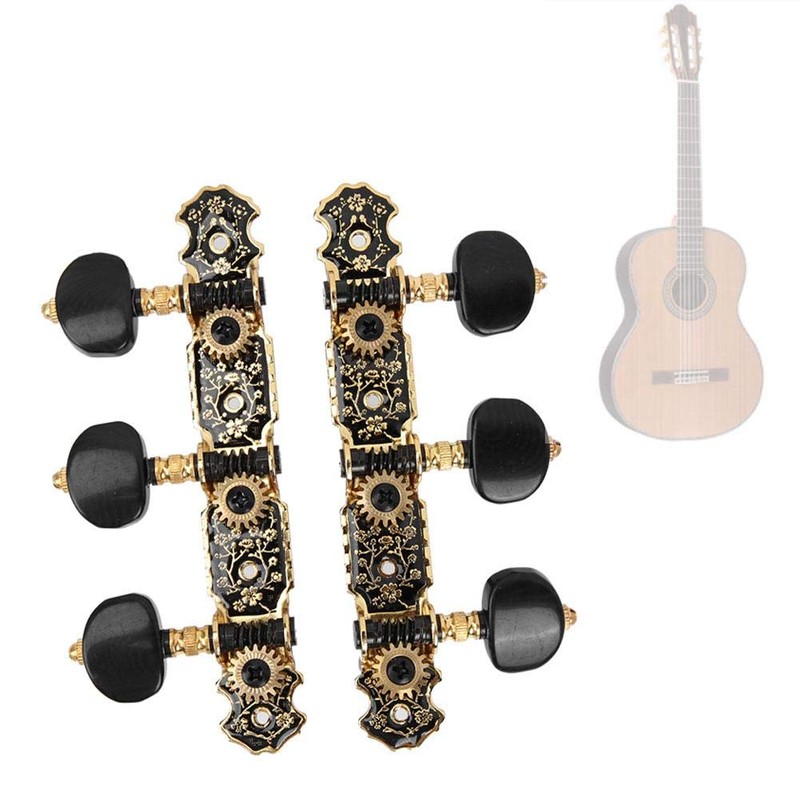Alomejor 3 Pairs Classic Guitar Pegs Tuning Pegs Rustproof Easy