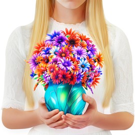 GREETING ART Pop Up Flower Card, 3D Paper Flowers Bouquet – 13" Gerbera Daisies, Birthday, Mother’s Day, Thank You, Graduation, Get Well Greeting Card with Note Cards & Envelope