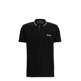 BOSS Paddy Pro Stretch Pique Polo Shirt Black Cloud