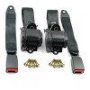 C-HORSE 2 Retractable 3 Point Safety Black Seat Belt Straps