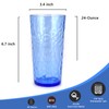Yalin 24-Ounce Plastic Tumbler Acrylic Drinking Glasses, Reusable Plastic Cups,