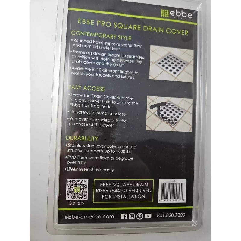 Ebbe America E4408 PRO Drain Cover - Brushed Bronze -