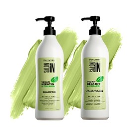 RECAMIER PROFESSIONAL SALON IN Vegan Keratin & Collagen KIT with Shampoo 33.8 fl.oz. + Conditioner 33.8 fl.oz