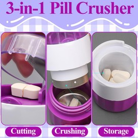 3-in-1 Crusher, Cutter for Grinder Cutter and Storage, Cutters for Fine Powder, Grinder for Family Kids Pets