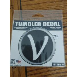 Unbranded 3" wide Letter V for Tumbler, Cups, Water Bottle, car- Decal