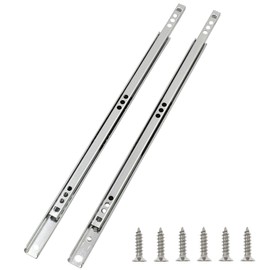 Yoohey 6 Pairs Metal 12 Inch Drawer Slides, Ball Bearing Two Way Slide Track Rail 0.7 Inch Wide