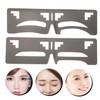 Mikinona 2pcs Eyebrow Shaping Stencils Brow Ruler Template for Accurate