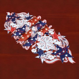 Simhomsen Embroidered July 4th Holiday Patriotic Table Runners for Independence Day, Memorial Day or Veterans Day 14 x 54 inches