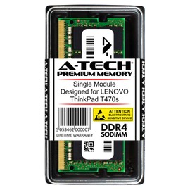 A-Tech 16GB RAM for Lenovo ThinkPad T470s | DDR4 2400 SODIMM PC4-19200 1.2V 260-Pin Memory Upgrade Module