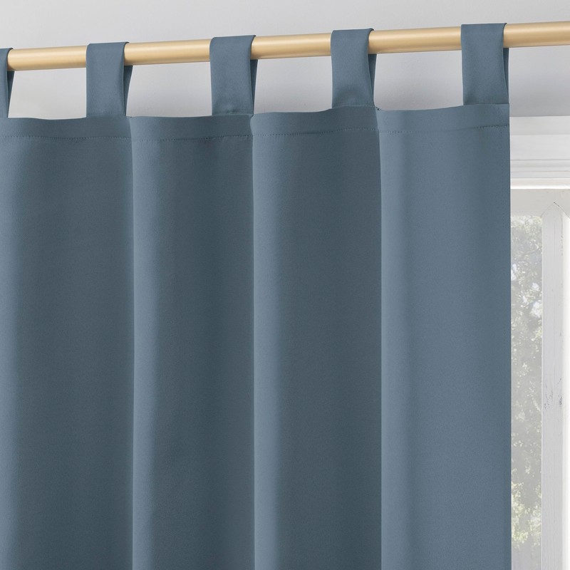 Sun Zero Easton Energy Saving Blackout Tab Top Curtain Panel,