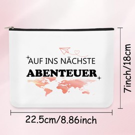 Inspirational Farewell Gift Colleagues Educator Teacher Cosmetic Bag Travel Gifts Thanks Farewell New Entry Gift Woman for Girlfriend Pilots Travelers Travel Lovers Employees