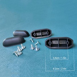 ZAYOIZY 2 Pair Luggage Side Feet Suitcase Bracket Foot Replacements Luggage Legs with Screws, Anti-Slip Foot Nails, Travel Case Foot Studs, Stand Legs, DIY Project