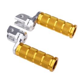 LEDISHUN Adjustable Step Bar Set Fits Kawasaki ZX-25R ZX-4R ZX-4RR Ninja 250 Ninja 400 Z250 Z400 (Gold)