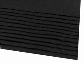 cyclingcolors 2 x Coloured Felt Felt Fabric Hobby Crafts Sewing Scrapbooking Craft Decoration Decoupage A4 20 x 30 cm Thickness 1.1-1.4 mm Polyester 166 g/m² - Black