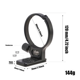 Hersmay Tripod Collar Lens Mount Ring for Tamron 70-180 mm F/2.8 Di III VXD (A056) Lens, Bottom with 1/4 Inch & 3/8 Inch Screws Quick Release Plate for Acra Swiss Tripod
