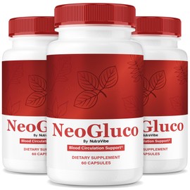 NutraVibe (3 Pack) NeoGluco – Premium Circulation Support Supplement, Neo Gluco Natural Formula for Heart Wellness, Energy and Stable Normal Levels| Easy-to-Take Daily Pills (180 Capsules)