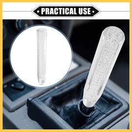 REPAIROCK Gear Shift Knob Stick, 30cm Faux Crystal Transparent Bubble Gear Shifter Universal for Manual Transmission Vehicle Durable Acrylic Clear with Adapter Auto Replacement Parts