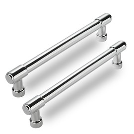 CABDM 10 Pack Polished Chrome Cabinet Pulls,4 Inch(102mm) Hole Centers Cabinet Handles Kitchen Hardware for Cabinets and Drawer