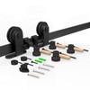 BONIKLUBA 6FT Heavy Duty Sliding Barn Door Hardware Rail Kit