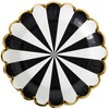 C.R. Gibson TW12-25843 Black and White Pinwheel Scallop Edge Disposable