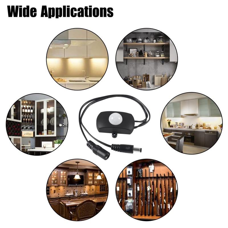 AITIAO 4Pcs DC 5V-24V 5A PIR Motion Activated Sensor Light