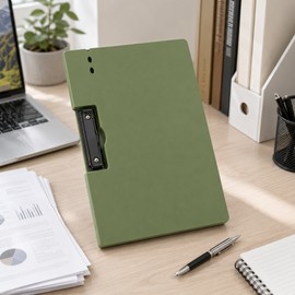 A4 Clipboard Folder with Protective Cover, Plastic Document Organizer and Portable Writing Pad for School, Office and Business