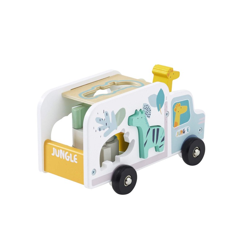 Vertbaudet Toy Truck with Box "Savannah", Wood, FSC Multicoloured, One
