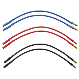 6Pack 7.87" 14AWG 4.0mm Gold Bullet Connector 4mm Banana Plug Extension Cable Male Female Wire for RC Car Boat Brushless Motor ESC