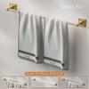 Champagne Bronze Bathroom Accessories Set, 5 Piece Bathroom Towel Holder