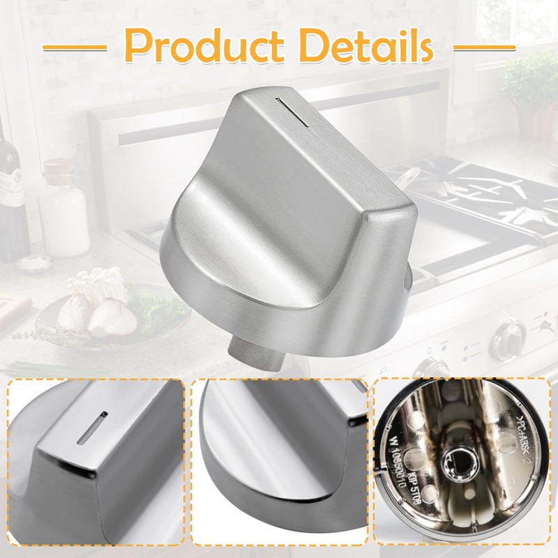 Eagles W11366438 Stove Knobs, Compatible with Whirlpool Gas Ranges WCG55US0HS00