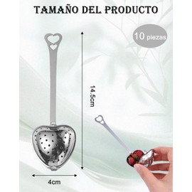 10 Piezas Infusor De Te Y Tisanas, Adecuado Para Todos Los Tés De Hojas Vivas, Hierbas, Especias, Incluyendo Té Negro, Verde, Oolong, Etc
