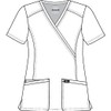 Cherokee Scrubs for Women Mock Wrap Top with 3 Pocket,