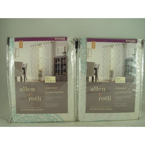 Allen Roth 2pc Cressmar 84-in Mineral Polyester Sheer Single Curtain