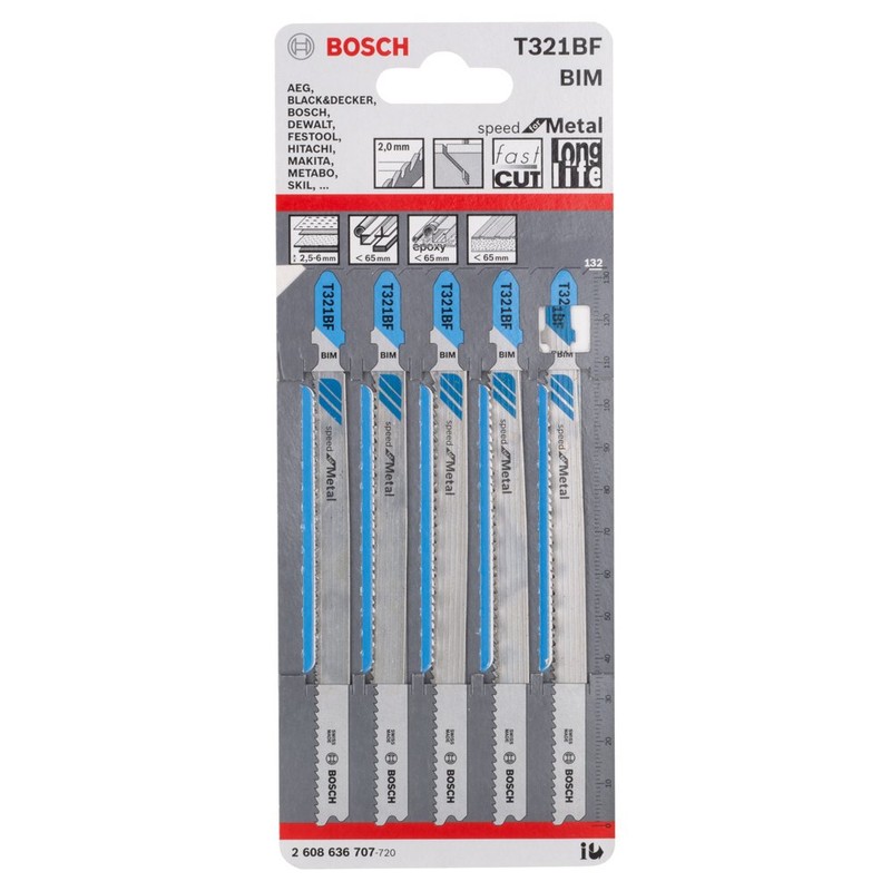 Bosch 2608636707 Jigsaw Blade"T 321 BF" (5 Piece)