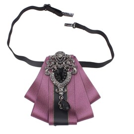 [start.side] Necktie, Bow Tie, Uniform Ribbon, Cosplay, Unisex, Unisex, Formal Uniform, Bowtie, Wedding, Bowknot, Brooch Necktie, purple