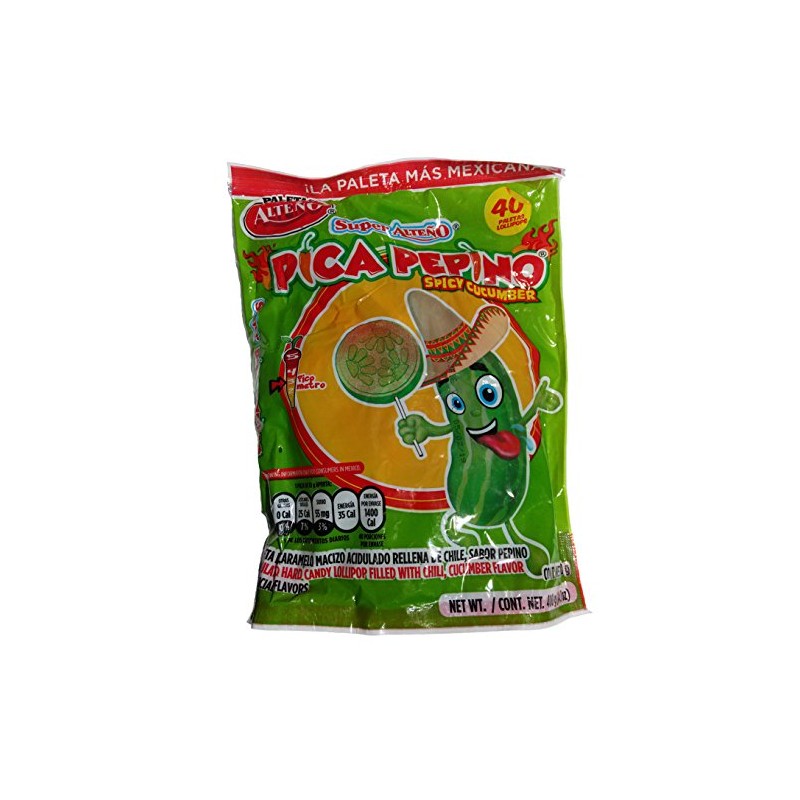 Alteno Super Pepino (Cucumber) with Chili Lollipop (40Piece)