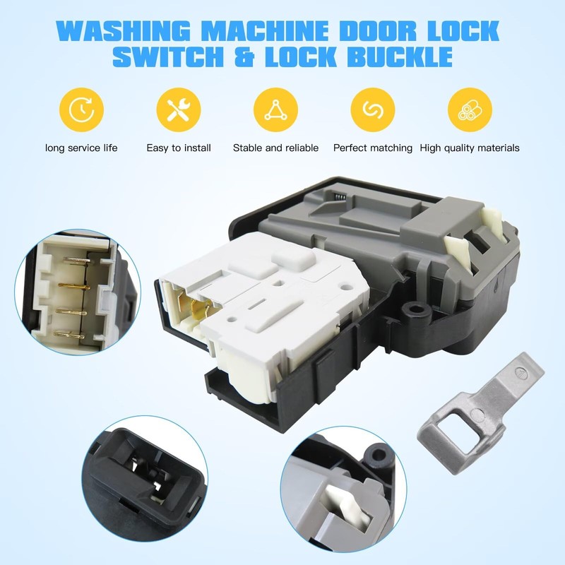 HaeKap EBF61315802 Washer Door Lock Switch & MFG63099101 Washer Door