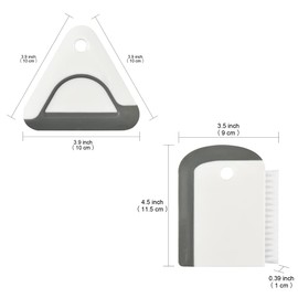 windson Paquete de 2 mini raspadores de platos para ollas y sartenes, 1 escobilla flexible para platos y 1 escobilla para fregadero con cepillo de encimera, limpiaparabrisas de agua para cocina, baño, espejos y ventanas de coche