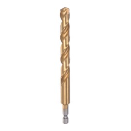 sourcing map 1/4 Inch Hex Shank Drill Bit 11 mm Titanium Bore Bits Set M35 High Speed Steel Rotary Drill Bit 143 mm Long Full Grounding for Wood Stainless Steel Metal Plastic