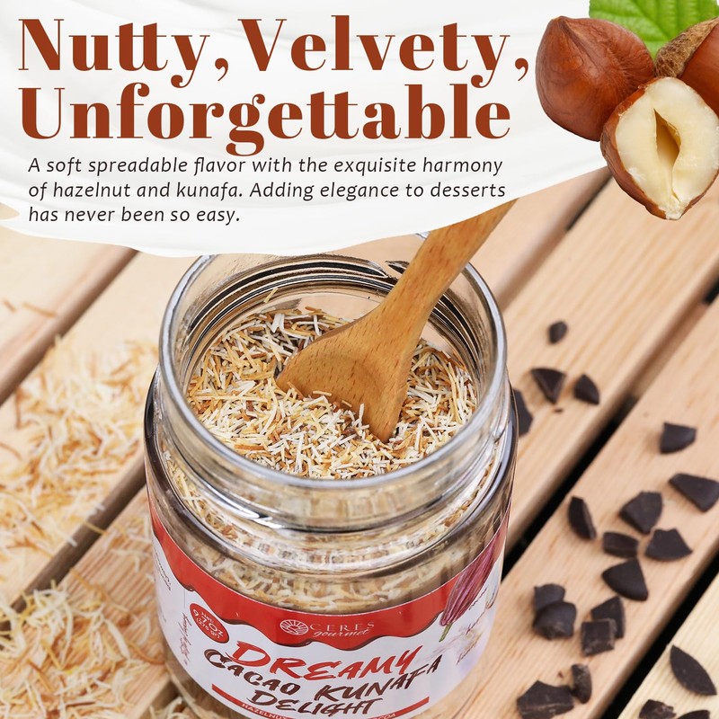 Dubai Spreadable Chocolate with Knafeh - 9.7 oz– Hazelnut &