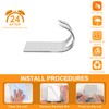CGBE 4 Packs Shower Hooks for Inside Shower, Self Adhesive