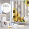 Aprophic Bathroom Sets with Shower Curtain and Rugs -Flower Sunflower