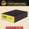 Dura-Gold 150 Grit 4-Sided Hand Sanding Block Sponges, Box of